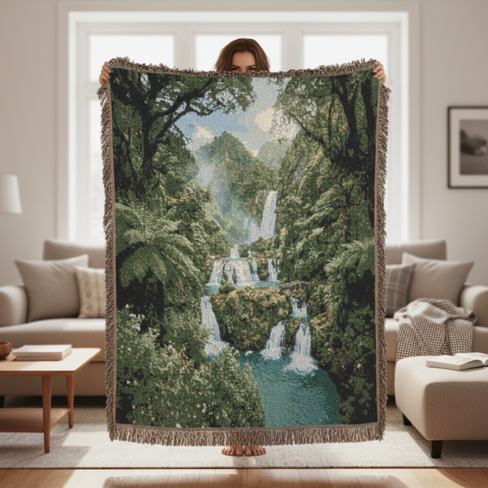 Waterfall Forest Blanket